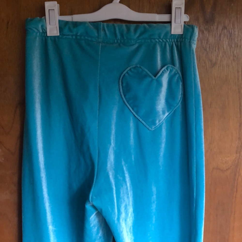 Retro Velvet Blue Flare Pants